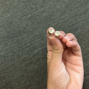 large diamond rose gold stud earrings